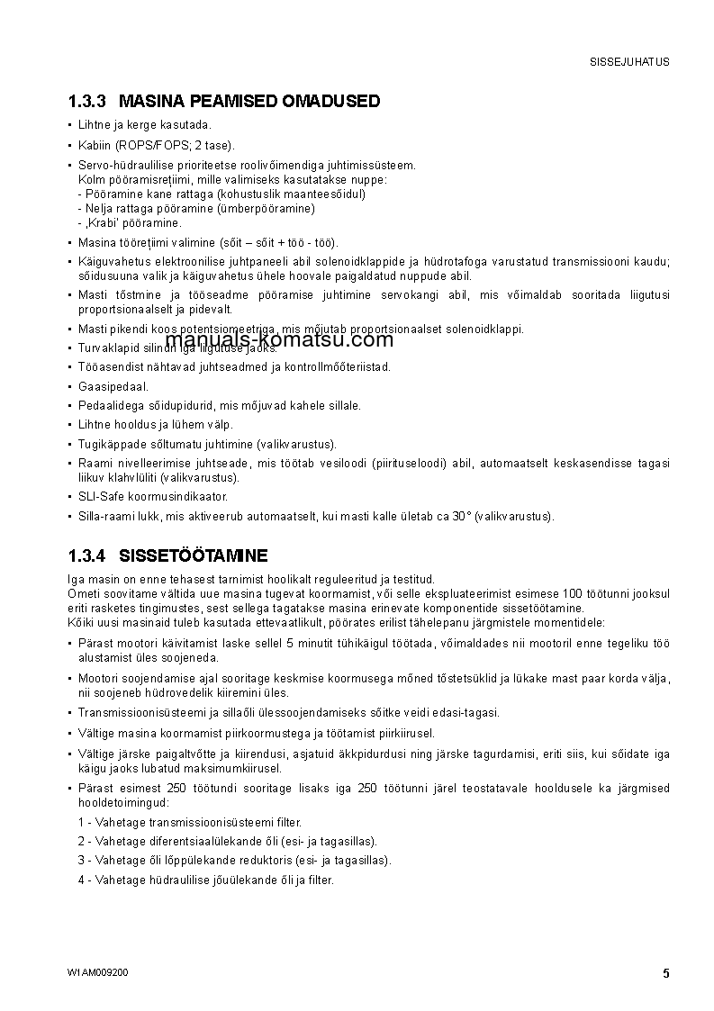 Protected: WH713-1(ITA)-TIER 3 S/N 395F71003-UP Operation manual (Estonian)