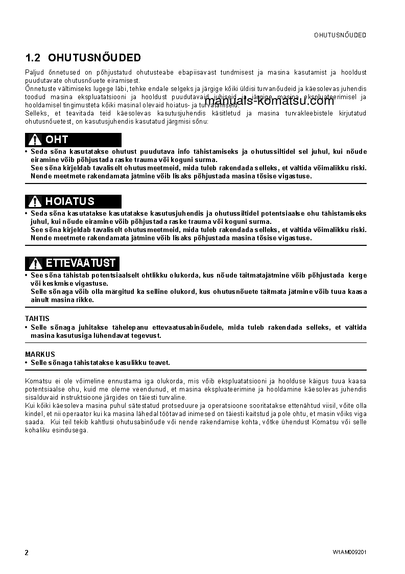 Protected: WH613-1(ITA)-TIER 3 S/N 395F61041-UP Operation manual (Estonian)