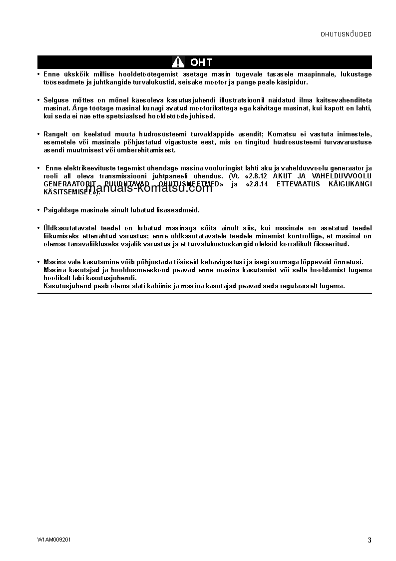 Protected: WH613-1(ITA)-TIER 3 S/N 395F61041-UP Operation manual (Estonian)