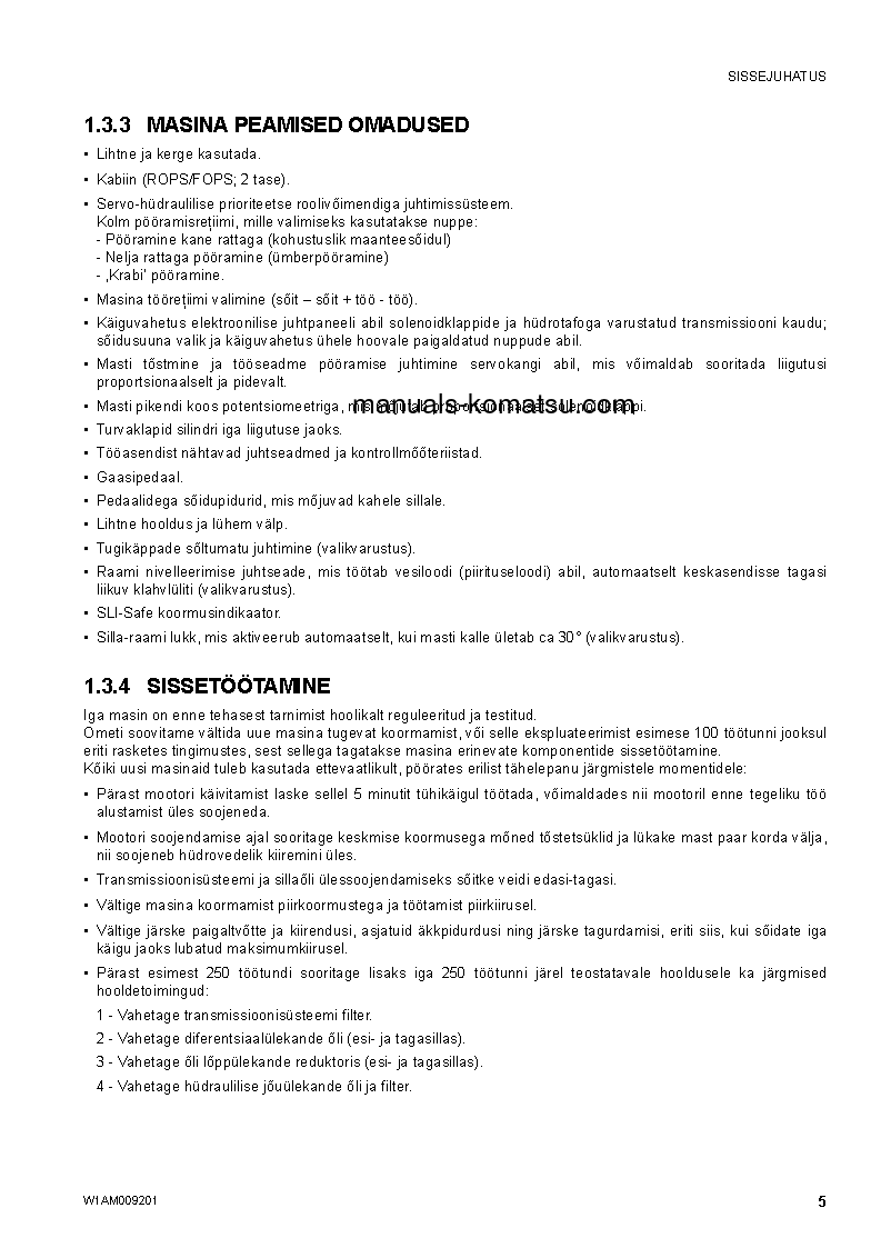 Protected: WH613-1(ITA)-TIER 3 S/N 395F61041-UP Operation manual (Estonian)