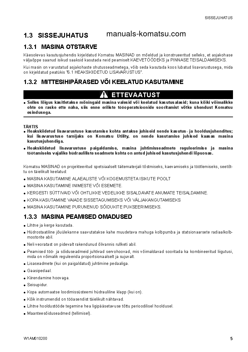Protected: SK510-5(ITA) S/N F00936-UP Operation manual (Estonian)