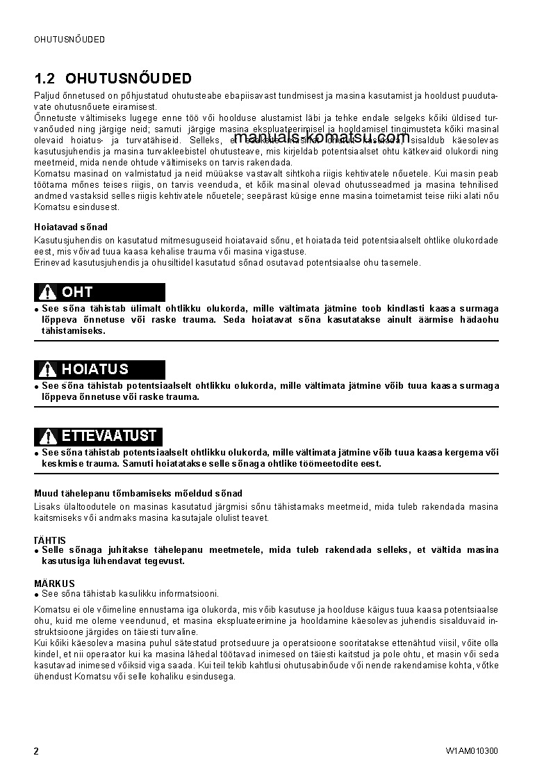 Protected: SK714-5(ITA)-/ S/N F04859-UP Operation manual (Estonian)