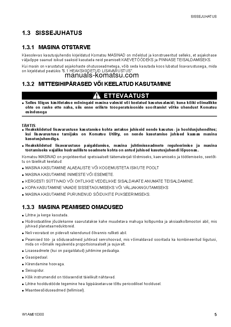 Protected: SK714-5(ITA)-/ S/N F04859-UP Operation manual (Estonian)