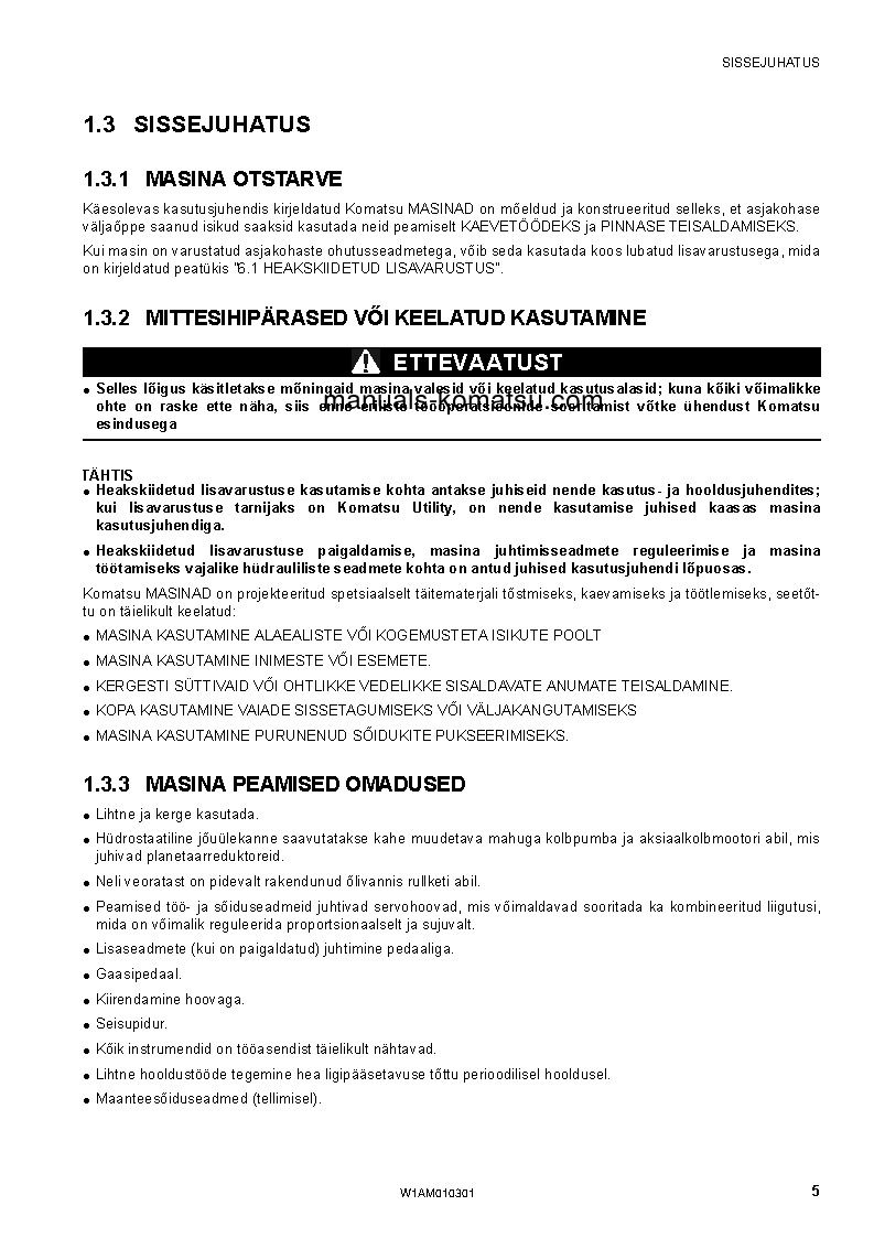 Protected: SK714-5(ITA)-/ S/N F05278-UP Operation manual (Estonian)