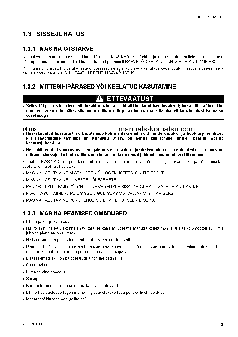 Protected: SK1020-5(ITA)-TURBO S/N F00678-UP Operation manual (Estonian)