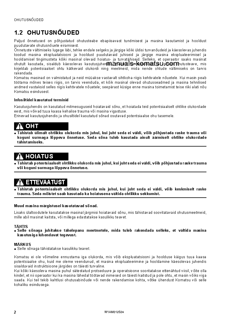 Protected: PC26MR-3(ITA) S/N F31129-UP Operation manual (Estonian)