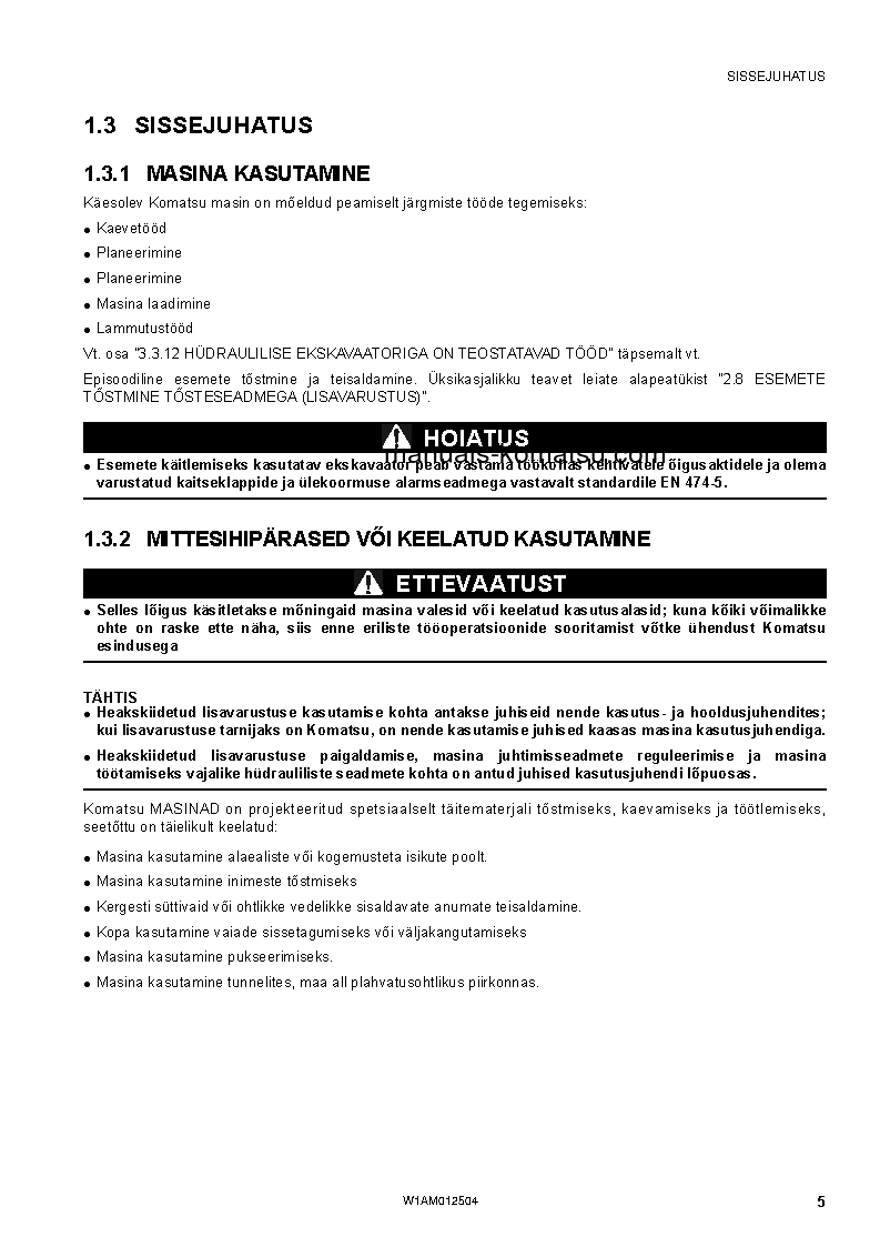 Protected: PC26MR-3(ITA) S/N F31129-UP Operation manual (Estonian)