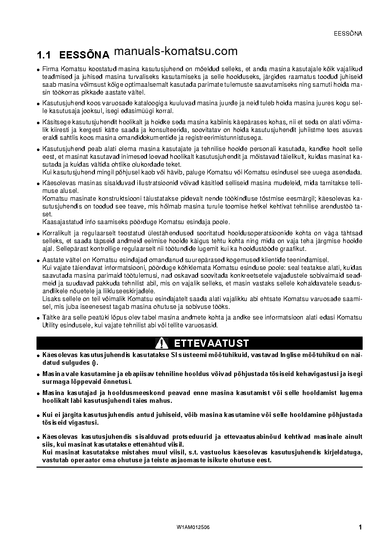 Protected: PC26MR-3(ITA) S/N F31560-UP Operation manual (Estonian)