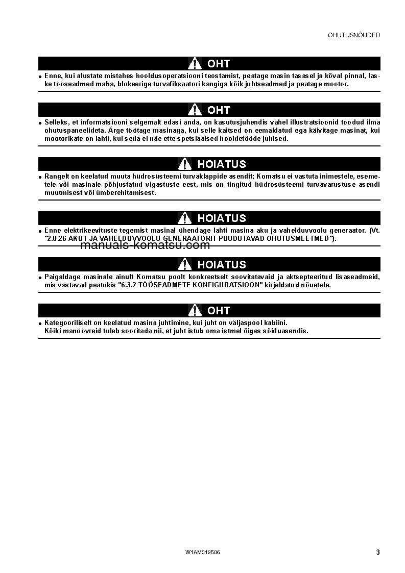Protected: PC26MR-3(ITA) S/N F31560-UP Operation manual (Estonian)