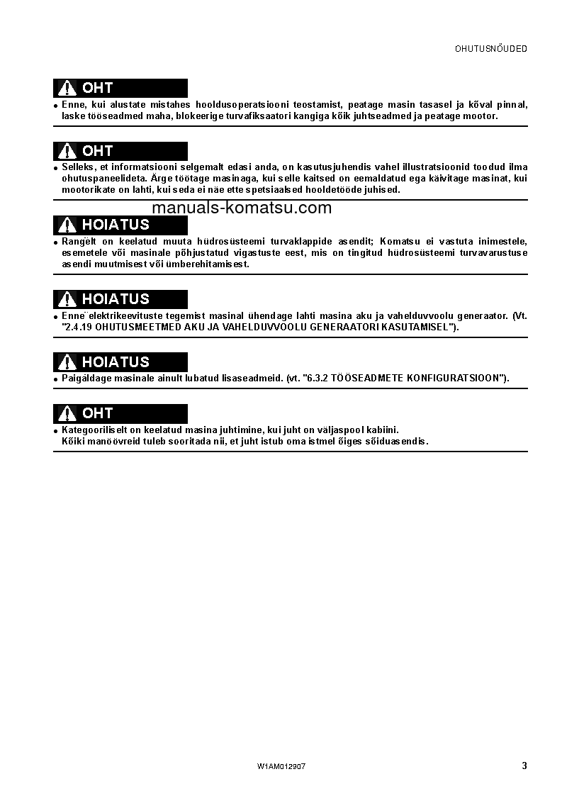 Protected: PC80MR-3(ITA) S/N F00430-UP Operation manual (Estonian)