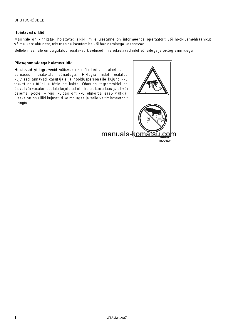 Protected: PC80MR-3(ITA) S/N F00430-UP Operation manual (Estonian)