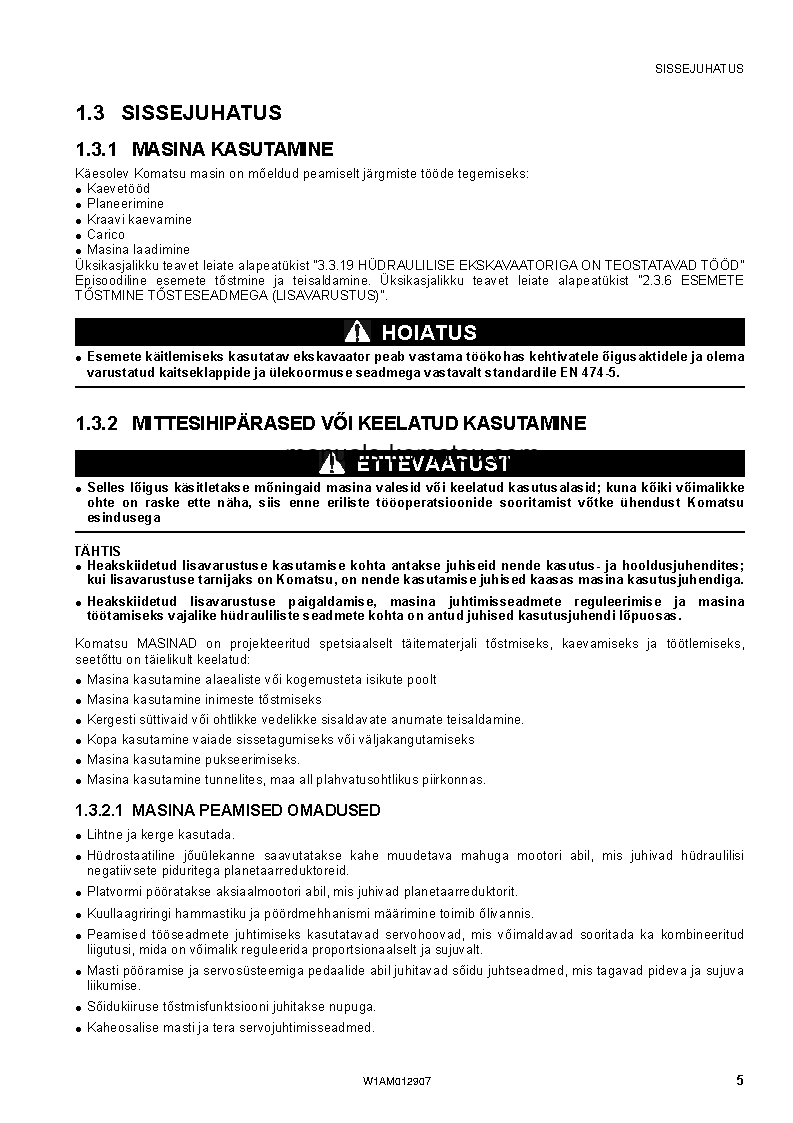 Protected: PC80MR-3(ITA) S/N F00430-UP Operation manual (Estonian)