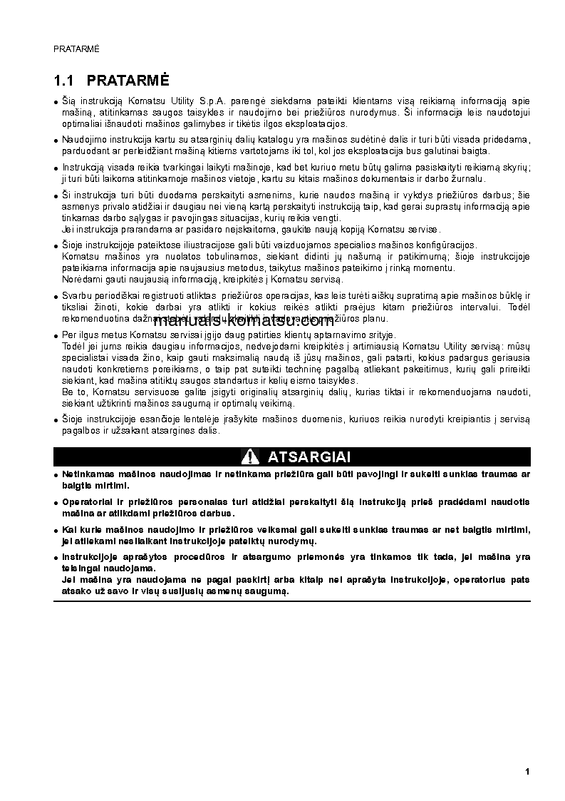 Protected: SK1020-5(ITA) S/N 37CF80018-UP Operation manual (Lithuanian)