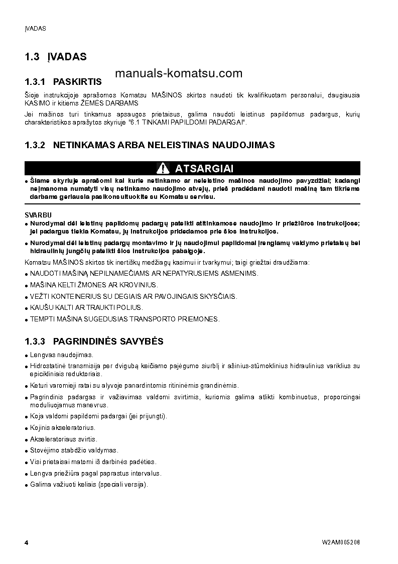 Protected: SK1020-5(ITA)-TURBO S/N 37CTF00655-UP Operation manual (Lithuanian)