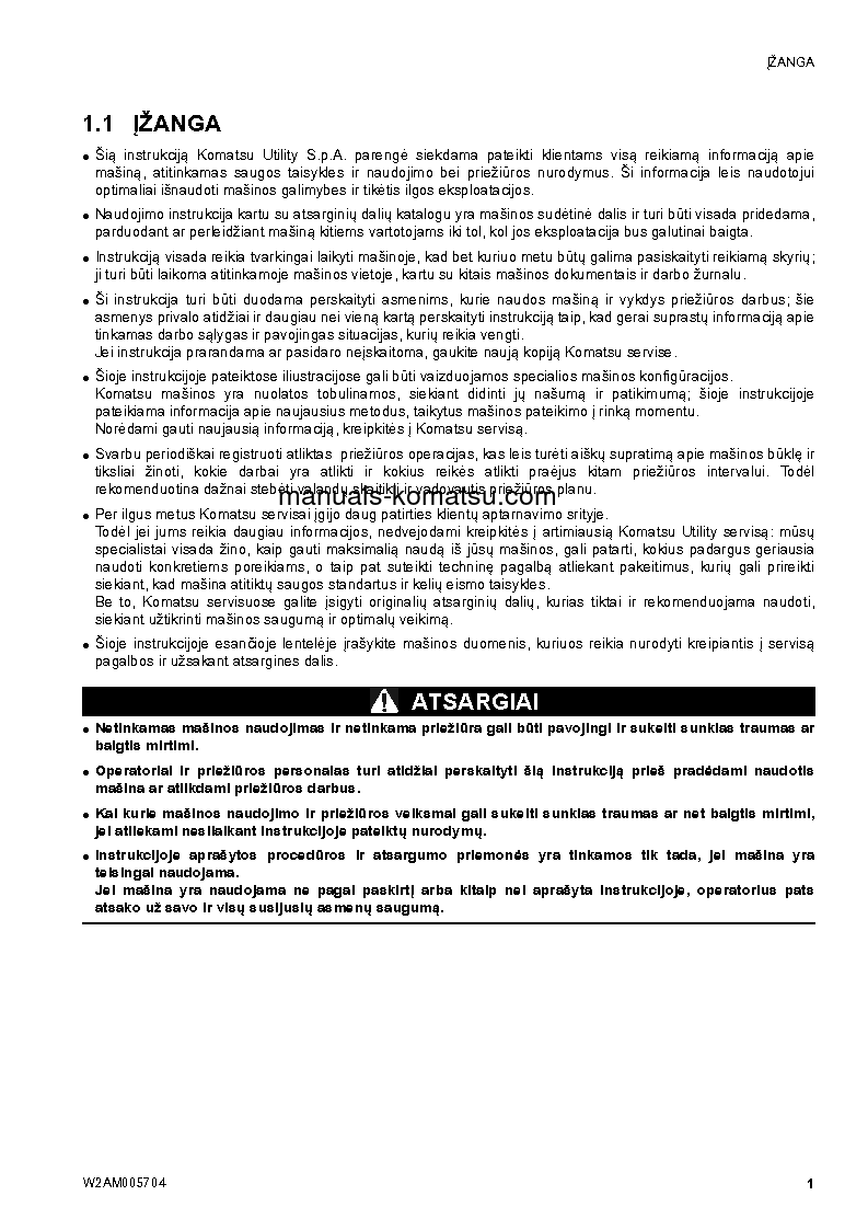 Protected: SK1026-5(ITA) S/N 37CTF50073-37CTF50082 Operation manual (Lithuanian)