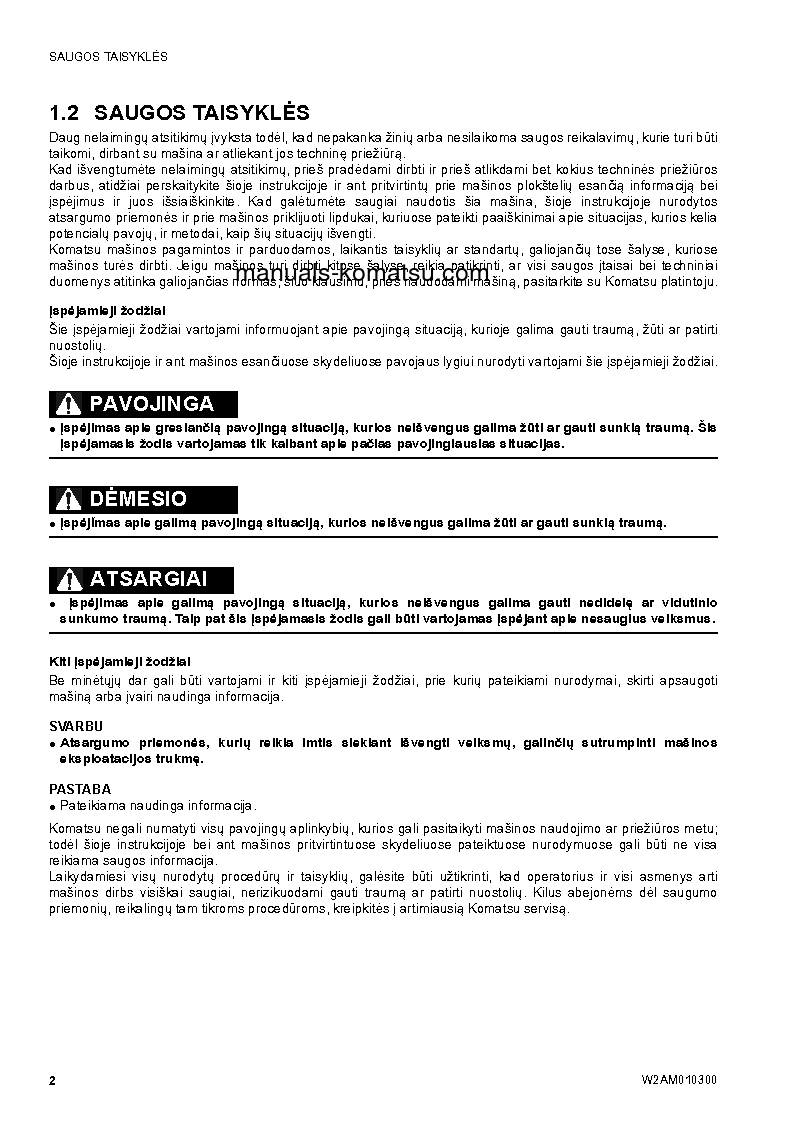 Protected: SK714-5(ITA)-/ S/N F04859-UP Operation manual (Lithuanian)