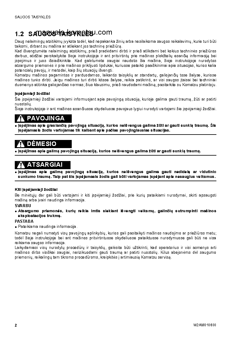 Protected: SK1020-5(ITA)-TURBO S/N F00678-UP Operation manual (Lithuanian)