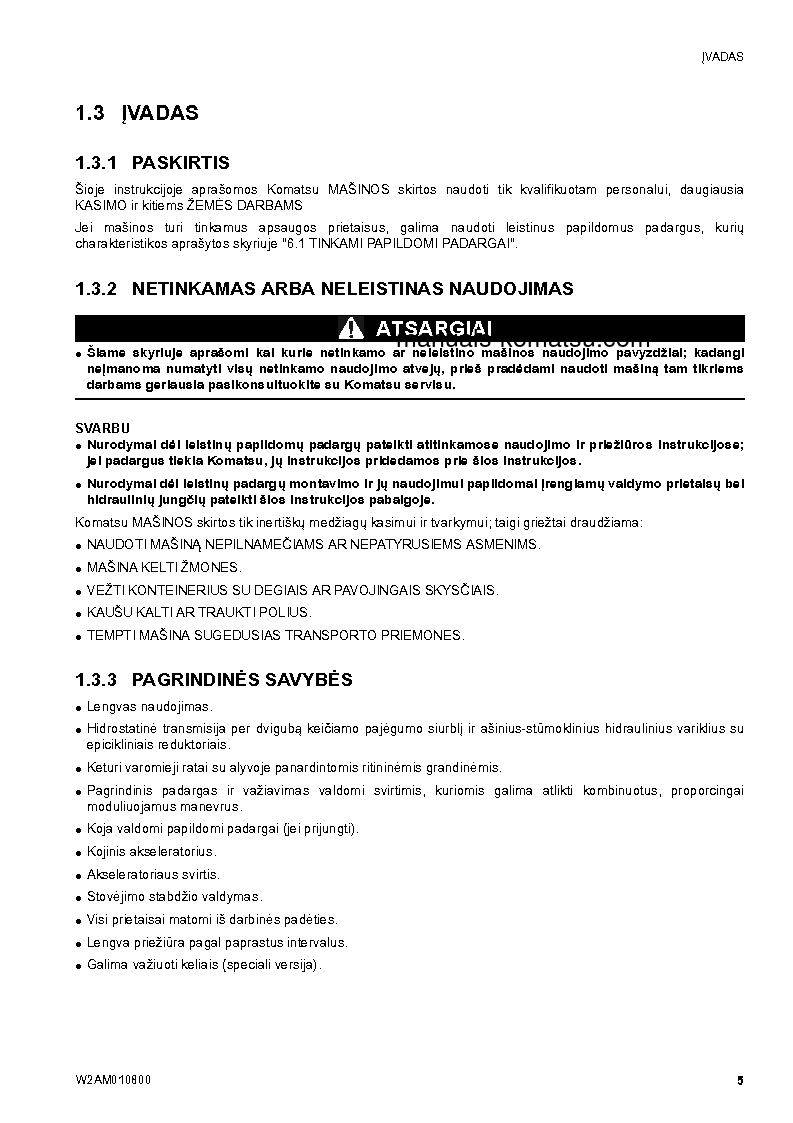 Protected: SK1020-5(ITA)-TURBO S/N F00678-UP Operation manual (Lithuanian)