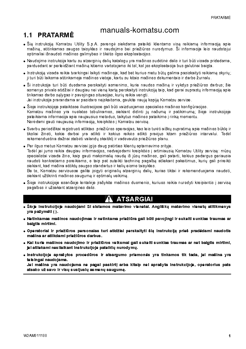 Protected: CK25-1(ITA) S/N F00092-UP Operation manual (Lithuanian)