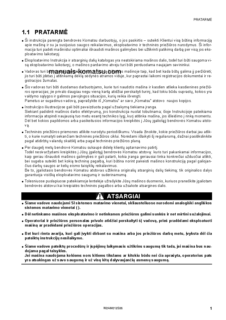 Protected: PC26MR-3(ITA) S/N F31560-UP Operation manual (Lithuanian)