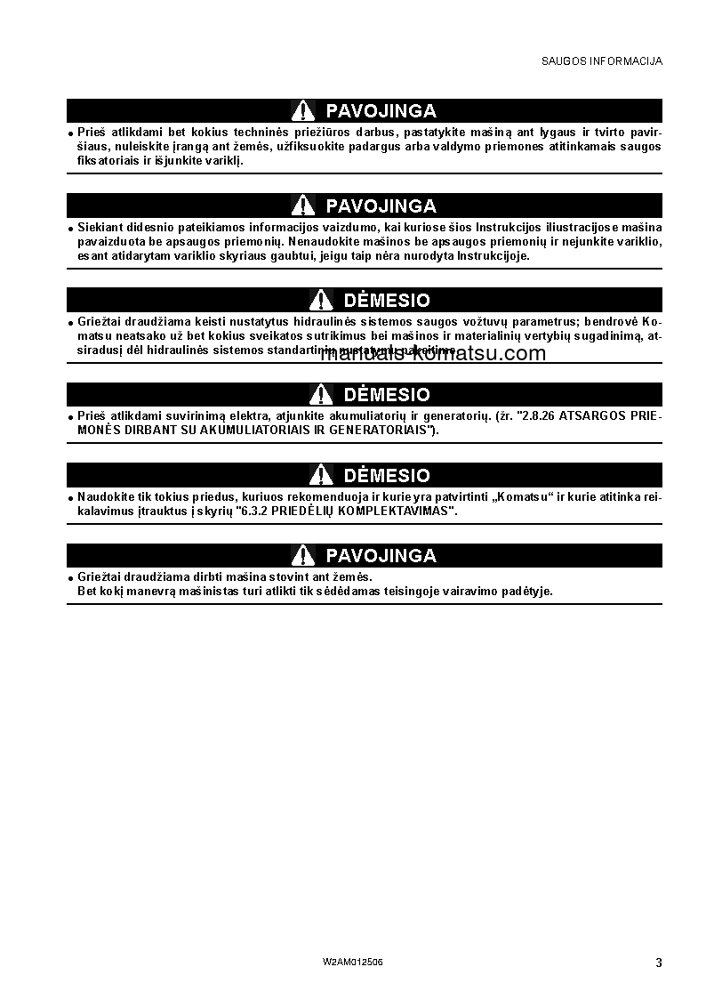 Protected: PC26MR-3(ITA) S/N F31560-UP Operation manual (Lithuanian)