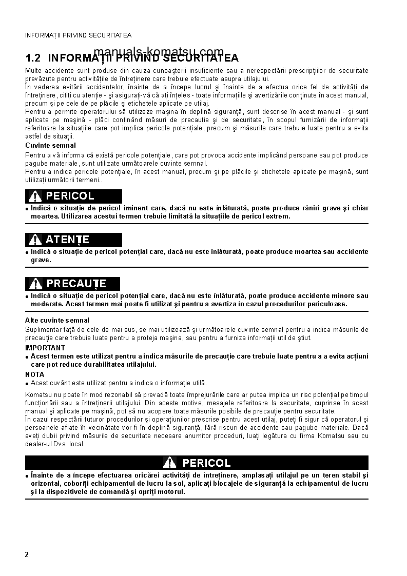 Protected: SK1020-5(ITA) S/N 37CF80018-UP Operation manual (Romanian)