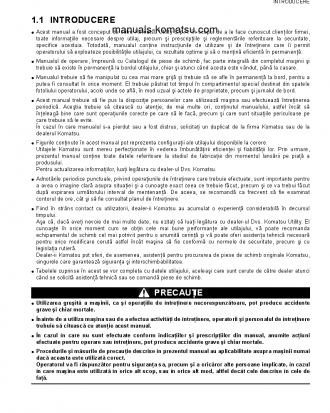 SK1020-5(ITA)-TURBO S/N 37CTF00432-37CTF00654 Operation manual (Romanian)