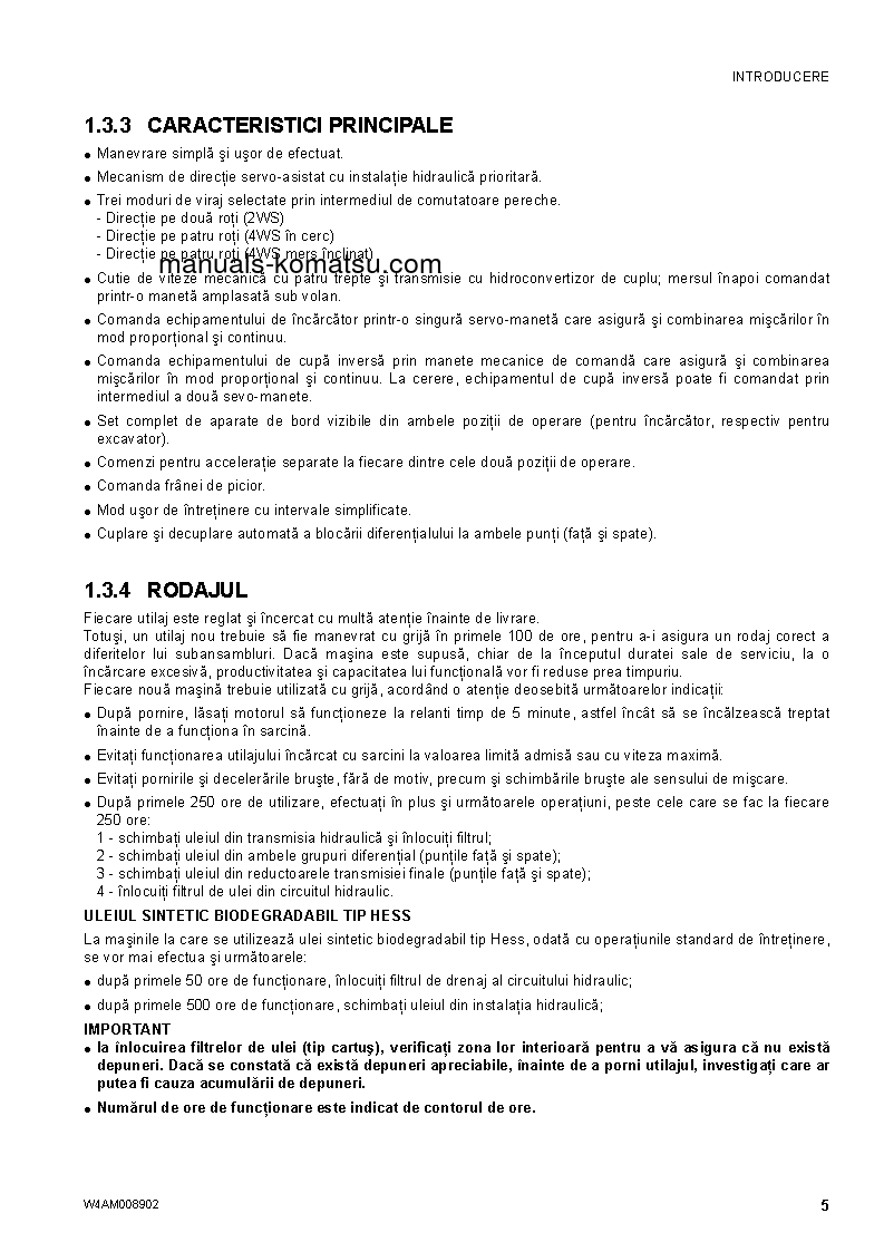 Protected: WB93S-5(ITA)-TIER 3 S/N F20426-UP Operation manual (Romanian)