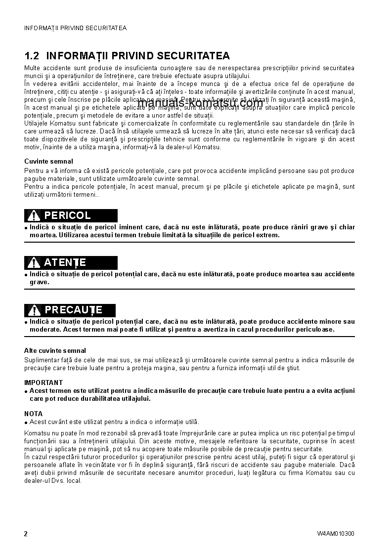 Protected: SK714-5(ITA)-/ S/N F04859-UP Operation manual (Romanian)