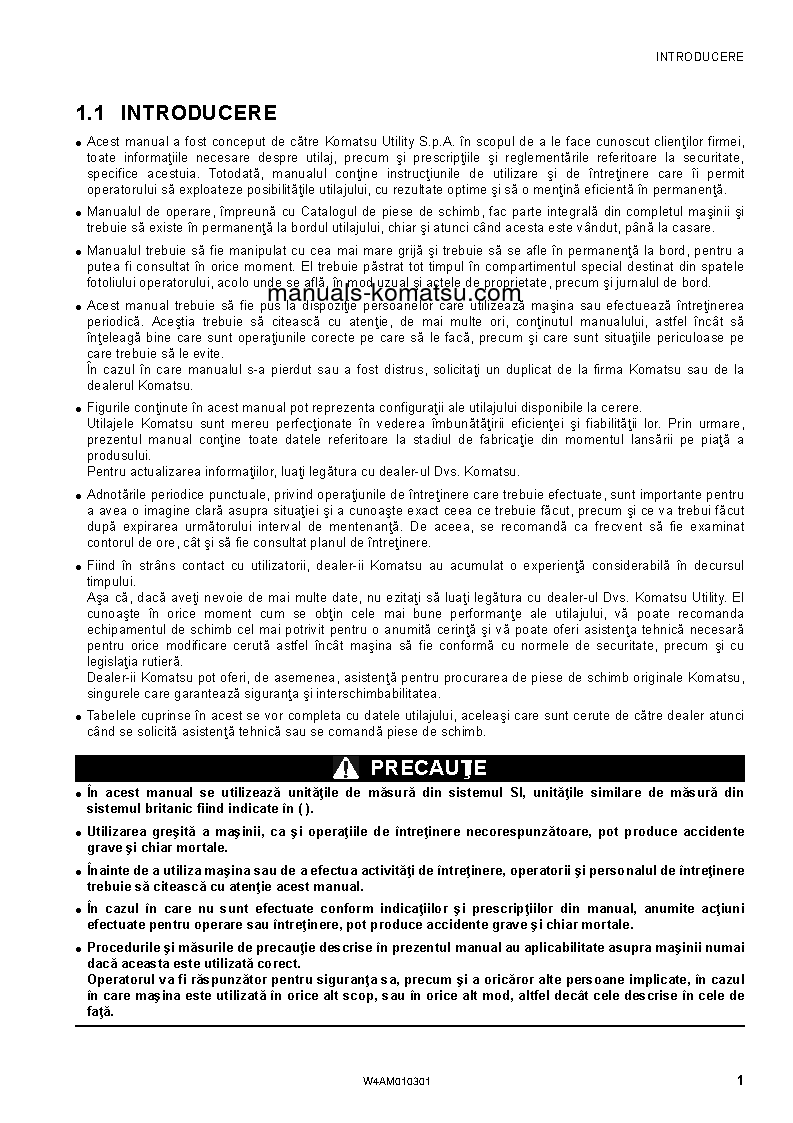 Protected: SK714-5(ITA)-/ S/N F05278-UP Operation manual (Romanian)