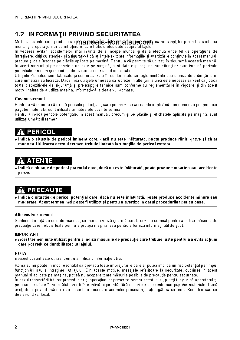 Protected: SK714-5(ITA)-/ S/N F05278-UP Operation manual (Romanian)