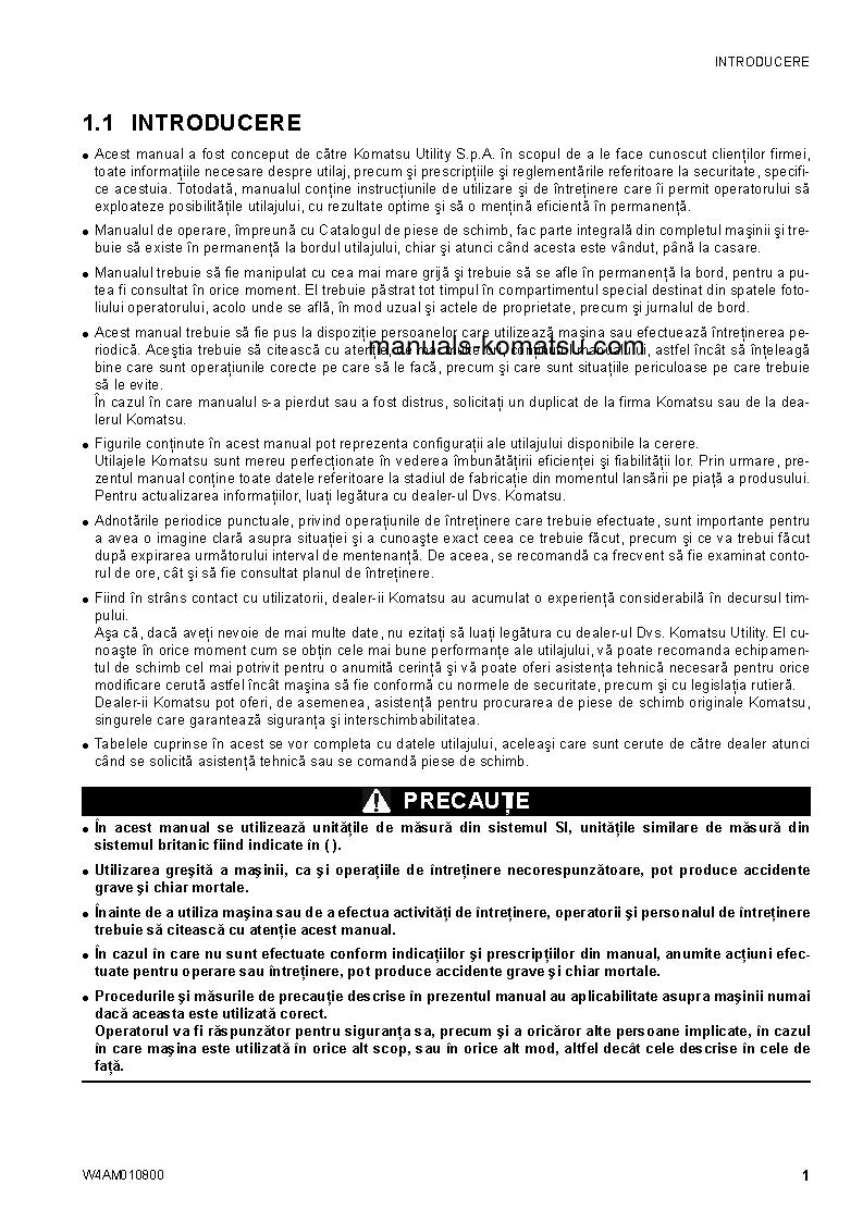 Protected: SK1020-5(ITA)-TURBO S/N F00678-UP Operation manual (Romanian)