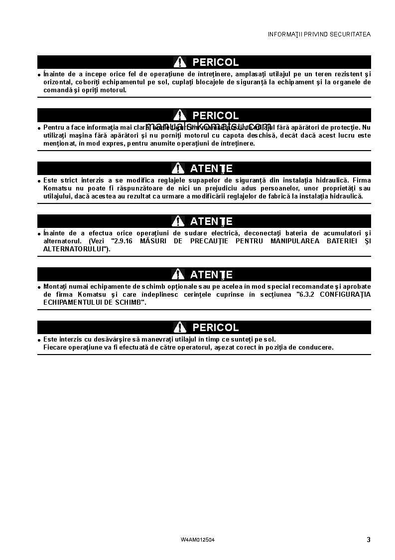 Protected: PC26MR-3(ITA) S/N F31129-UP Operation manual (Romanian)