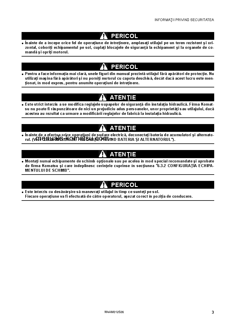 Protected: PC26MR-3(ITA) S/N F31560-UP Operation manual (Romanian)