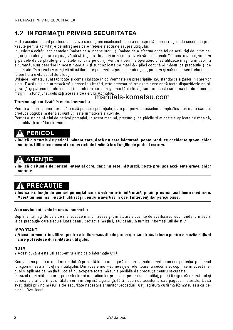 Protected: PC80MR-3(ITA) S/N F00952-UP Operation manual (Romanian)