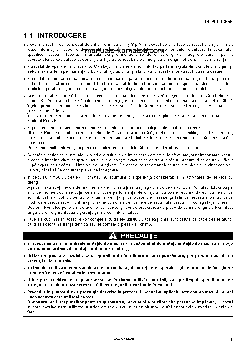 Protected: PC55MR-3(ITA) S/N F30561-UP Operation manual (Romanian)