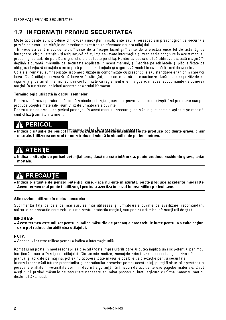 Protected: PC55MR-3(ITA) S/N F30561-UP Operation manual (Romanian)