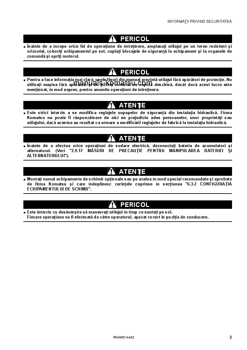 Protected: PC55MR-3(ITA) S/N F30561-UP Operation manual (Romanian)