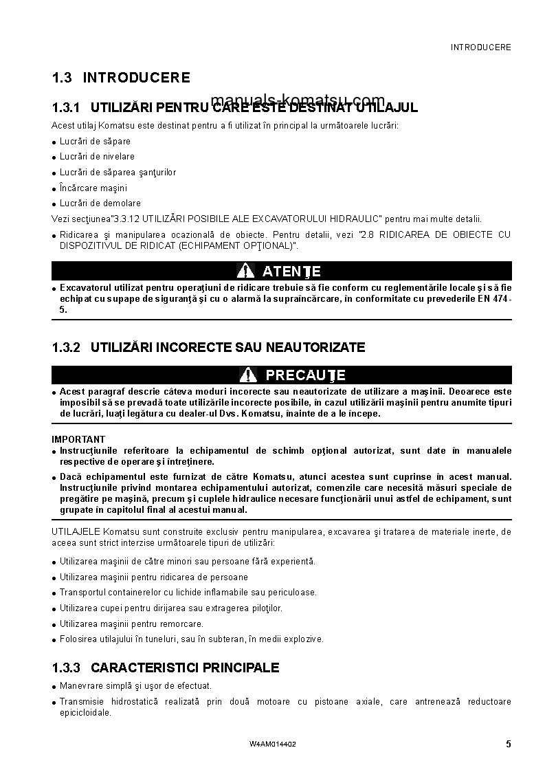 Protected: PC55MR-3(ITA) S/N F30561-UP Operation manual (Romanian)