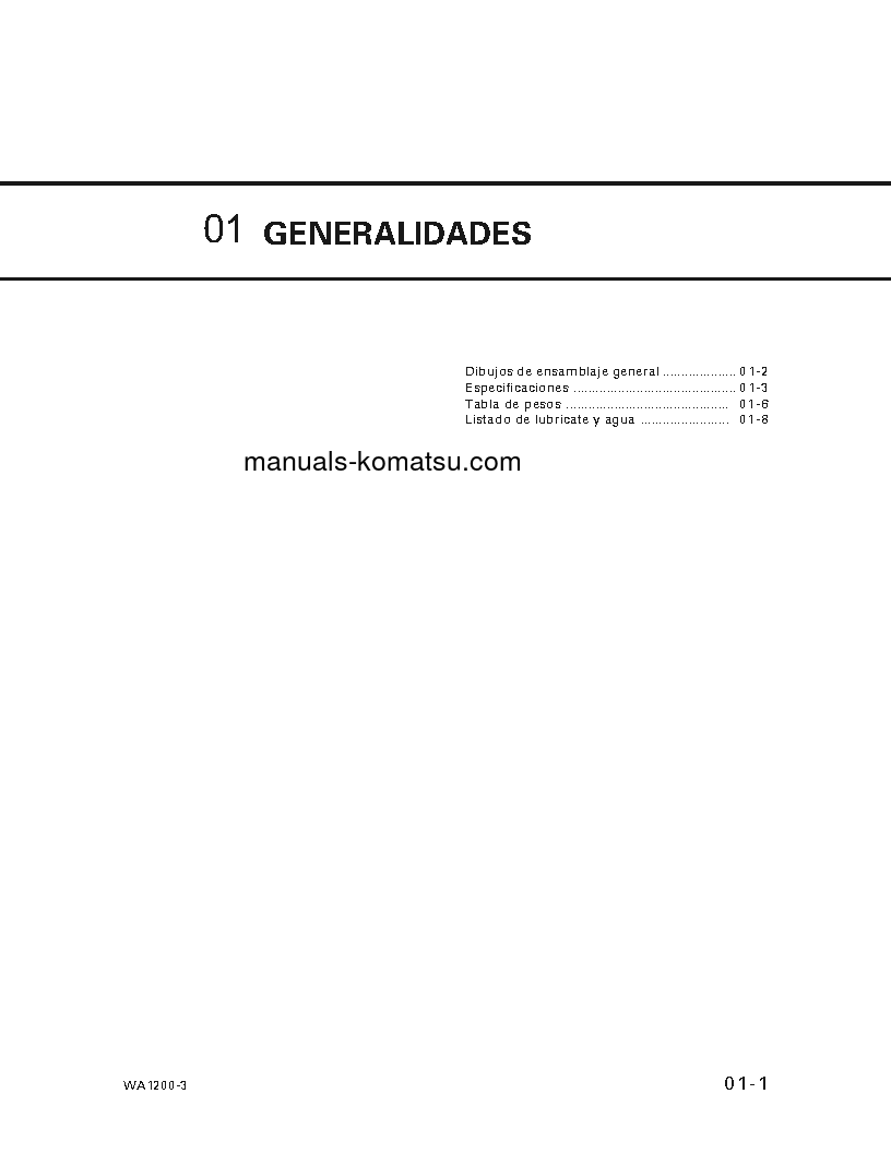 Protected: WA1200-3(JPN)-A S/N 50001-UP Shop (repair) manual (Spanish)