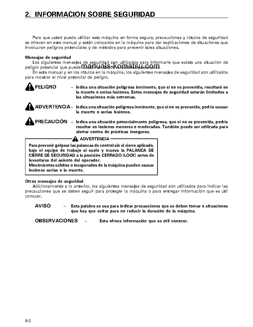 Protected: WA1200-3(JPN)-A S/N 50013-UP Operation manual (Spanish)