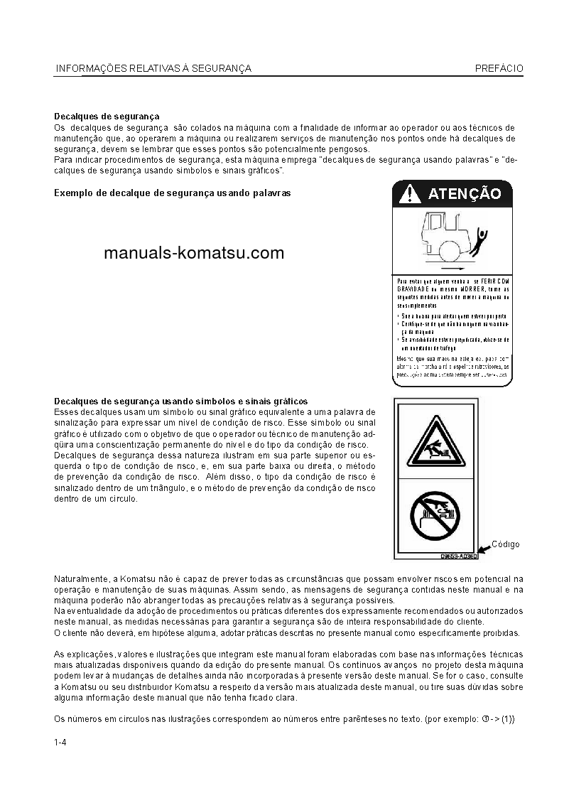 Protected: WA200-5(JPN) S/N B10001-UP Operation manual (Portuguese)