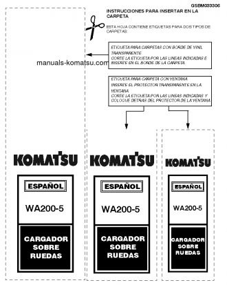 WA200-5(JPN) S/N 65001-UP Shop (repair) manual (Spanish)