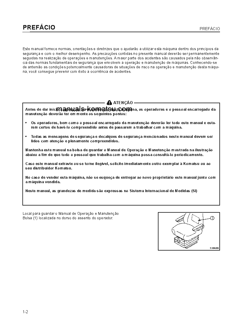Protected: WA320-5(BRA) S/N B10001-UP Operation manual (Portuguese)
