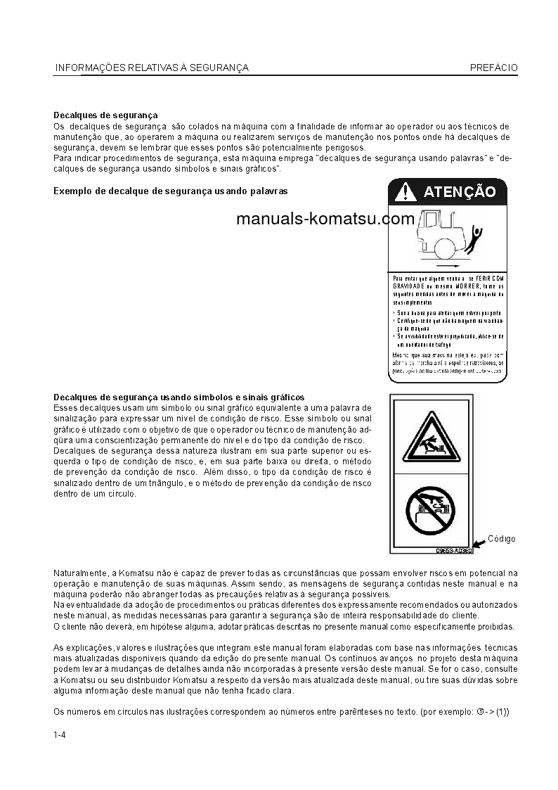 Protected: WA320-5(BRA) S/N B10001-UP Operation manual (Portuguese)