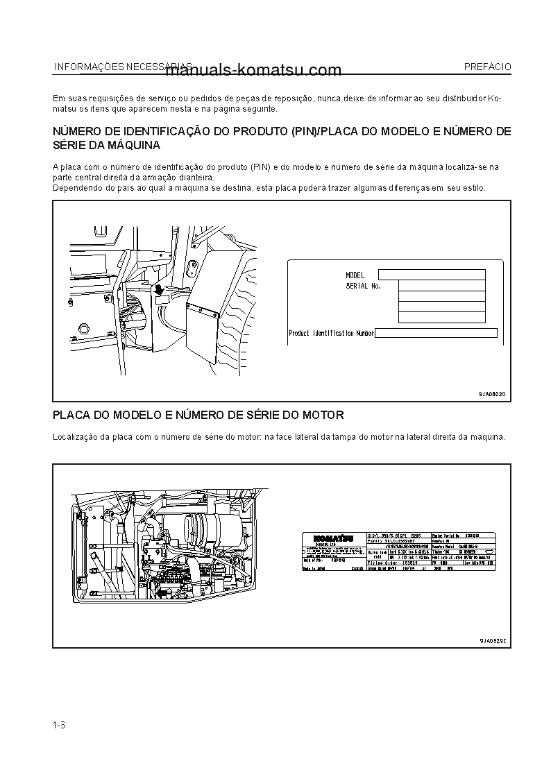 Protected: WA320-5(BRA) S/N B10001-UP Operation manual (Portuguese)