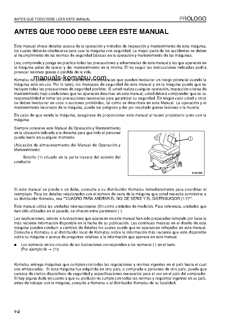 Protected: WA430-6(JPN) S/N 65001-UP Operation manual (Spanish)