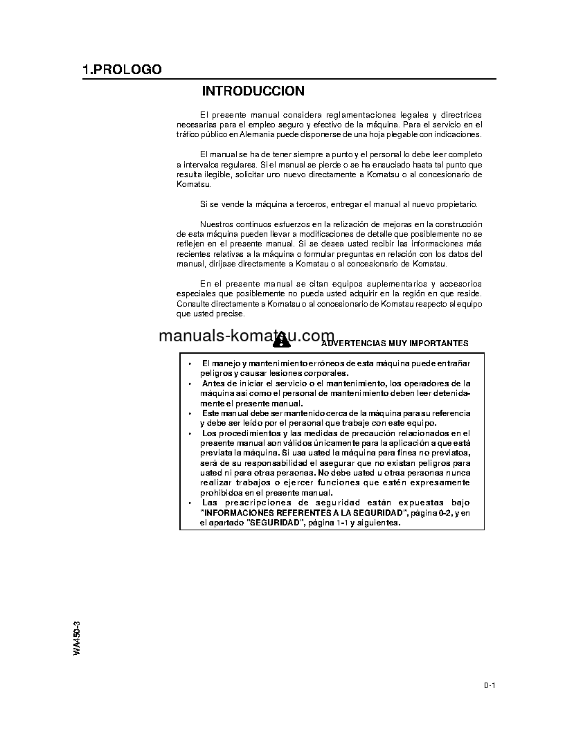 Protected: WA450-3(USA)-L S/N A30001-UP Operation manual (Spanish)