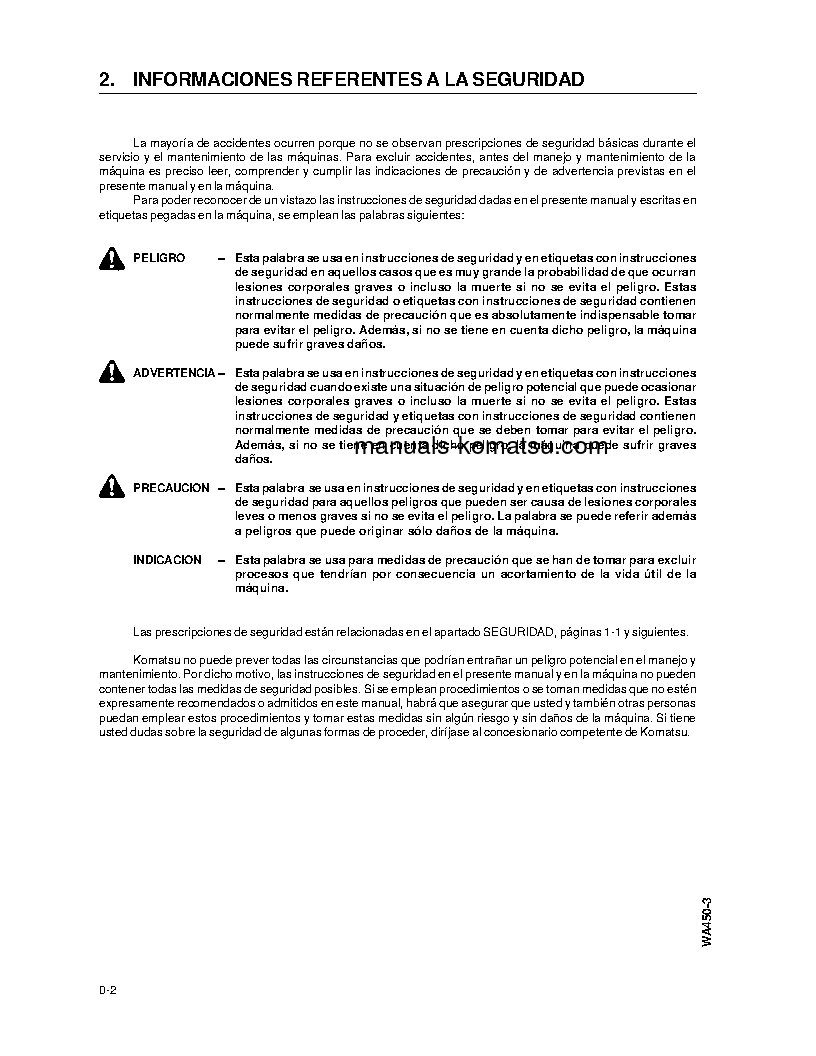 Protected: WA450-3(USA)-L S/N A30001-UP Operation manual (Spanish)