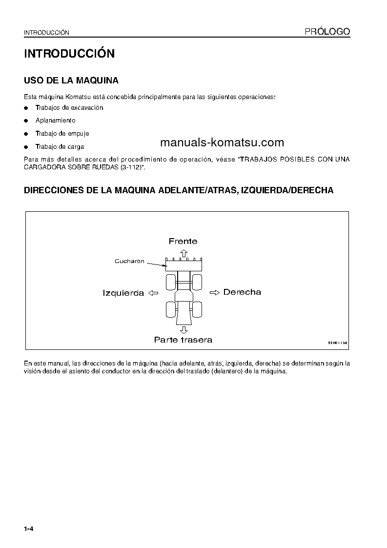 Protected: WA800-3(JPN)-E0 S/N 70019-UP Operation manual (Spanish)